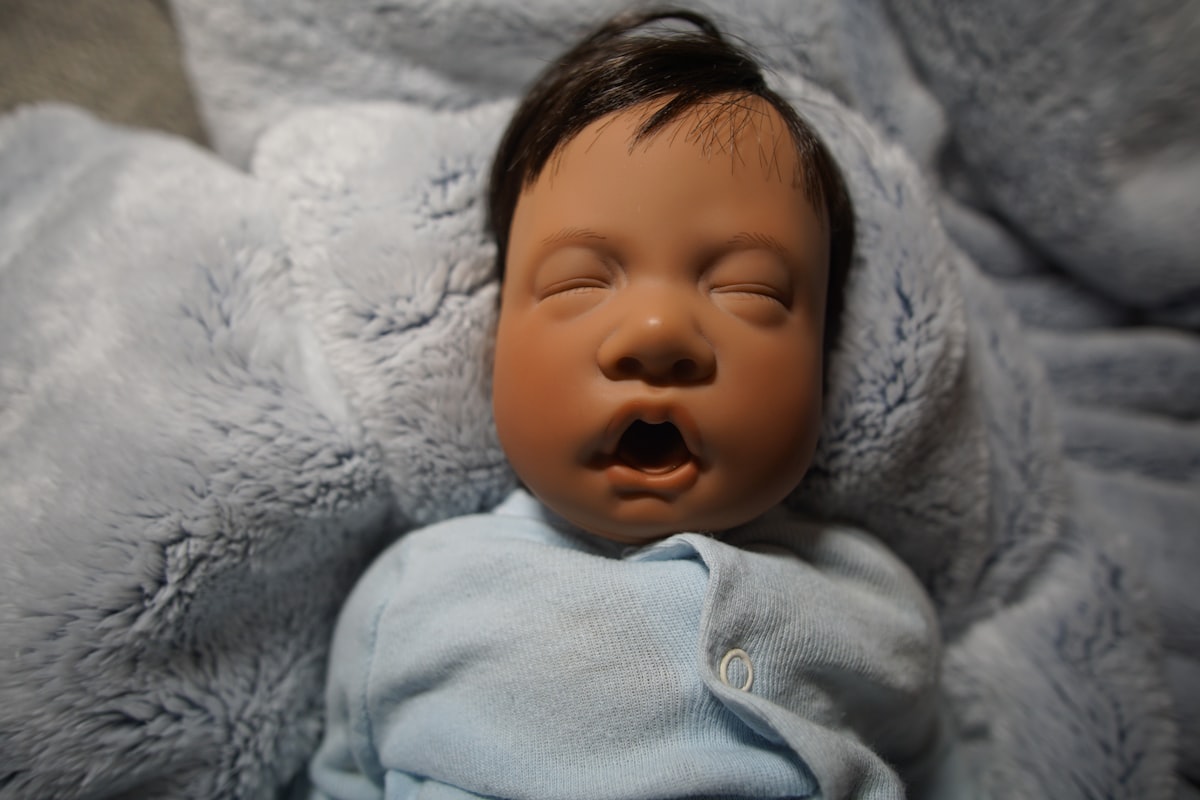 a baby doll that is laying down on a blanket related to The Ultimate Guide to Reborn Baby Beds: A Must-Have for Realistic Baby Doll Care