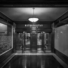 a black and white photo of an elevator related to Illuminating Your Home: A Guide to Entryway Lights Ceiling