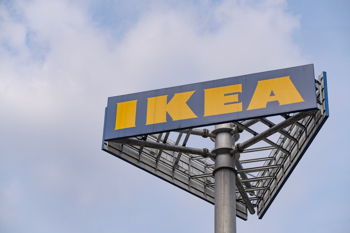 A blue and yellow sign that says ikea related to Ikea Bed Support: The Ultimate Solution for a Comfortable Night's Sleep