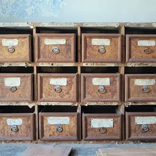 a bunch of wooden boxes sitting on top of a table related to Wooden Valance Box Inspiration