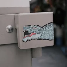 a close up of a door with a sticker on it related to Protecting Your Truck Bed with Gator Bed Covers