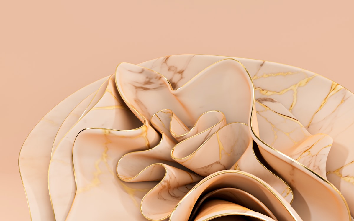 A close up of a flower on a plate related to Wrap Yourself in Opulence: The Luxury of Gold Bedding