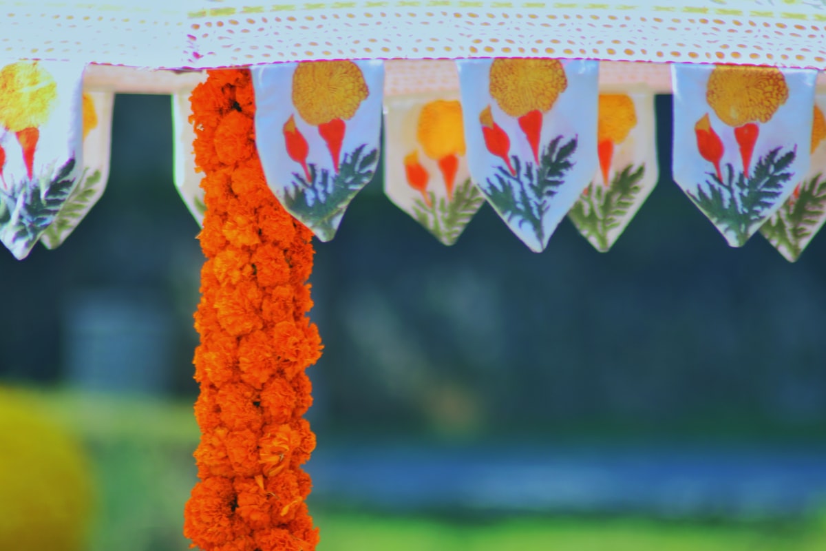 a close up of an umbrella decorated with flowers related to Simple Valence Ideas