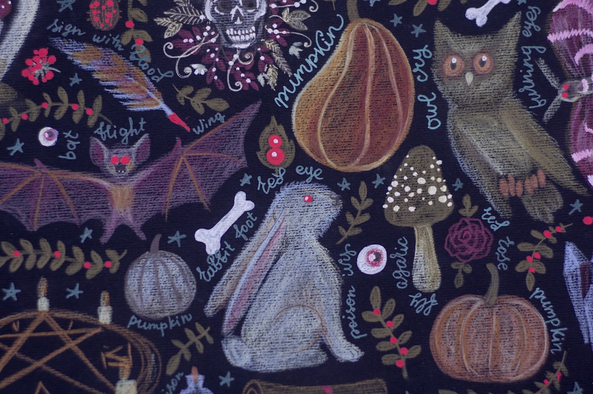 a colorful quilt with a pattern related to Santa's Little Dreamcatcher: Nightmare Before Christmas Baby Bedding