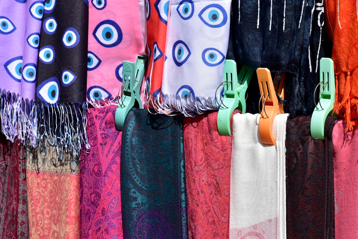 `A colourful mix` (Covering, scarves, decoration) related to How to Hang a Valance Scarf