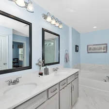 a double sink and large mirror related to Exploring the Deals at Bed Bath & Beyond in Charlotte, NC