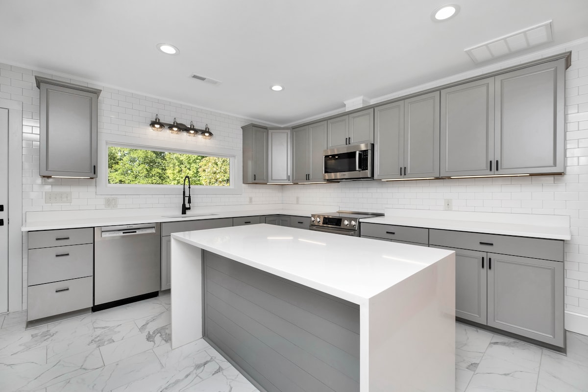 a kitchen with white cabinets related to Elegant Modern Kitchen Valance Curtains: Trends and Designs