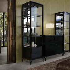 a living room filled with furniture and a large window related to Elegance Redefined: Italian Sideboards and Buffets
