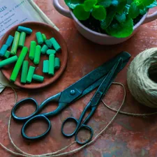 a pair of scissors, a spool of thread, and a spool of related to How to Make a Chiminea