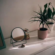 a potted plant sitting on top of a white dresser related to Optimizing Your Home: The Ultimate Guide to Corner Entryway Storage