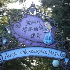 a sign with a crown related to Dive into Whimsy: Explore the Delightful World of Alice in Wonderland Bedding