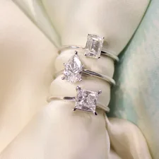 A stunning stack of solitaire diamond engagement rings in white gold. related to Organize Your Treasures: The Ultimate Guide to Bed Bath and Beyond Jewelry Boxes