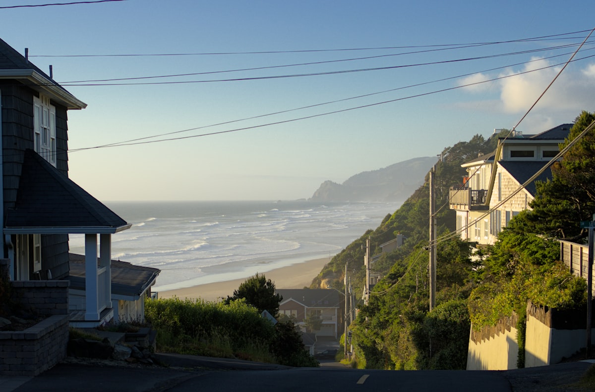 A view of the ocean from a hill side house related to A Cozy Retreat at Trinidad Bay Bed & Breakfast: Your Perfect Coastal Escape