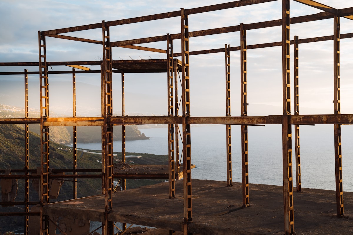 a wooden structure with a view of the ocean related to How to Build a Platform Bed Frame