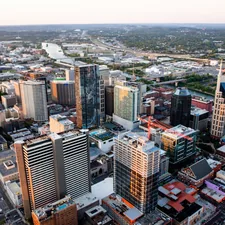 aerial view of city buildings during daytime related to Charming Stays in the Heart of Nashville: Your Perfect Downtown Bed & Breakfast Guide