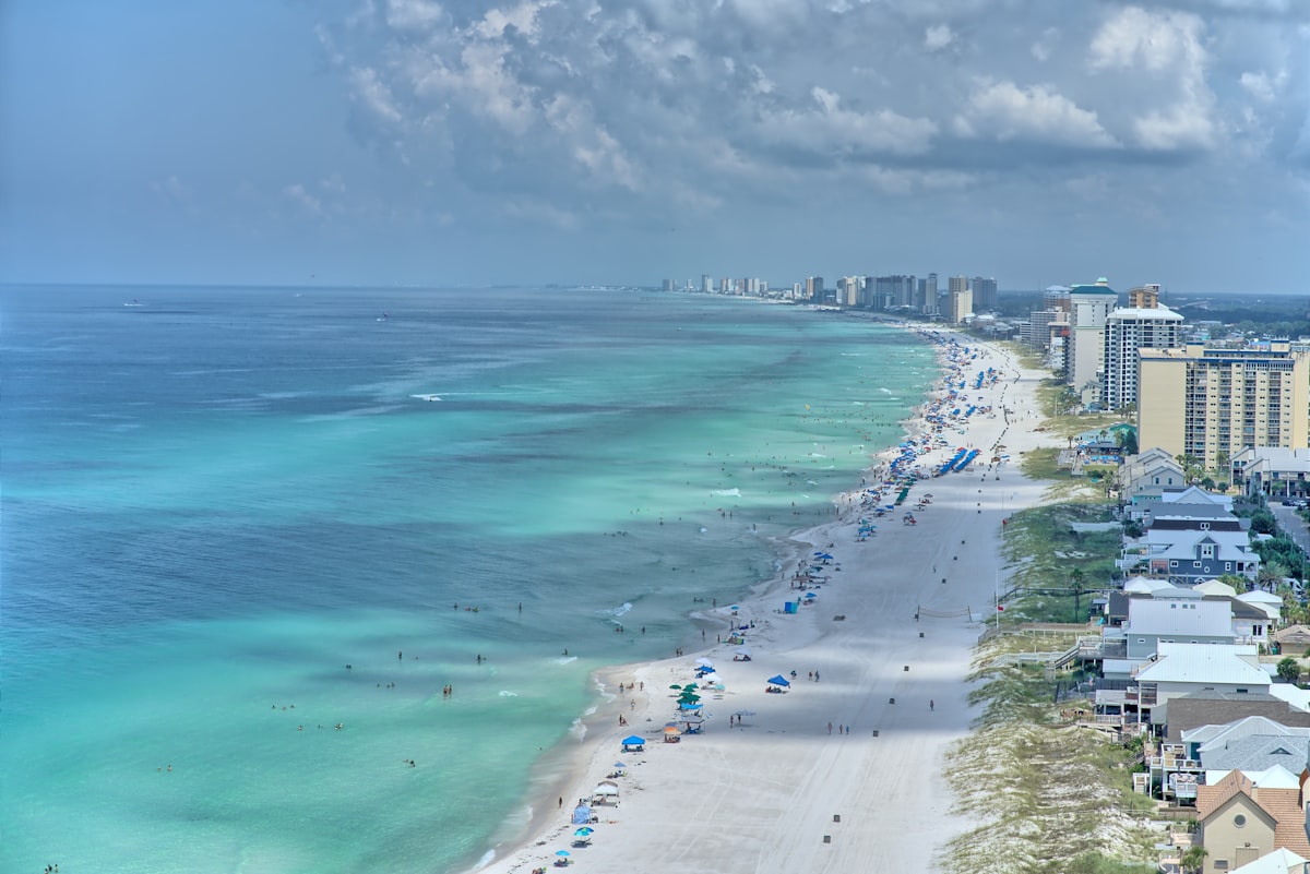 Afternoon clouds partition the Sunlight on another beautiful Panama City Beach Day! Taken from Treasure Island Resort on the 22nd Floor. Sony 85mm Prime Lens on A7RII related to Bed Bath and Beyond Florida Locations and Shopping Experience