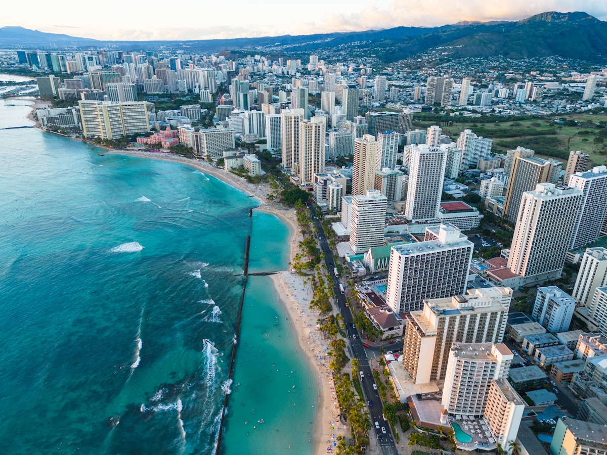 an aerial view of a city next to the ocean related to Understanding Bed Bugs in Hawaii