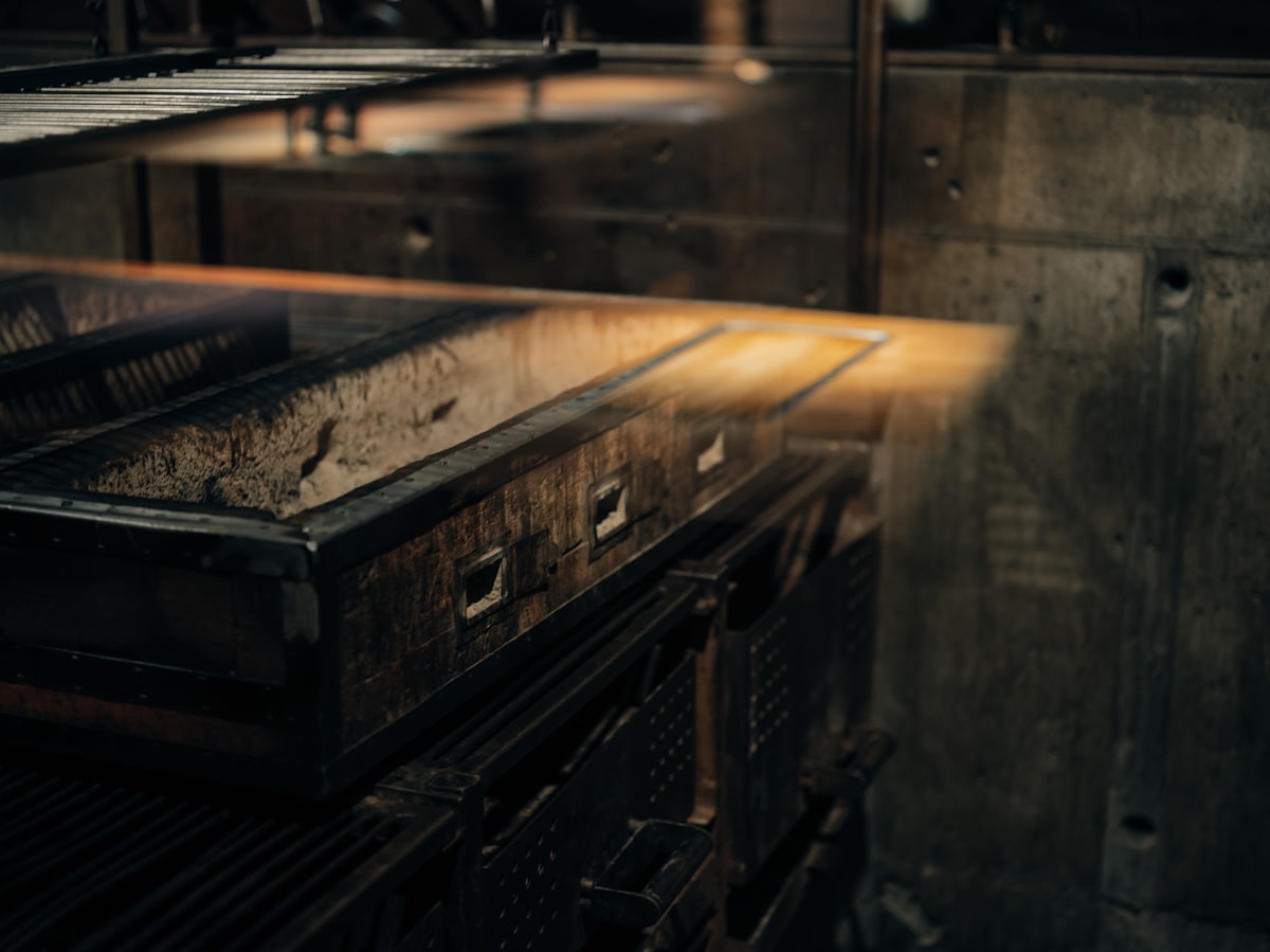 an industrial kitchen with a large metal oven related to Elevate Your Space with Industrial Style Sideboards