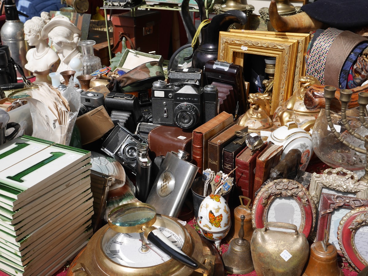 At a flea market in Split, Croatia related to Antique Coverlets for Sale