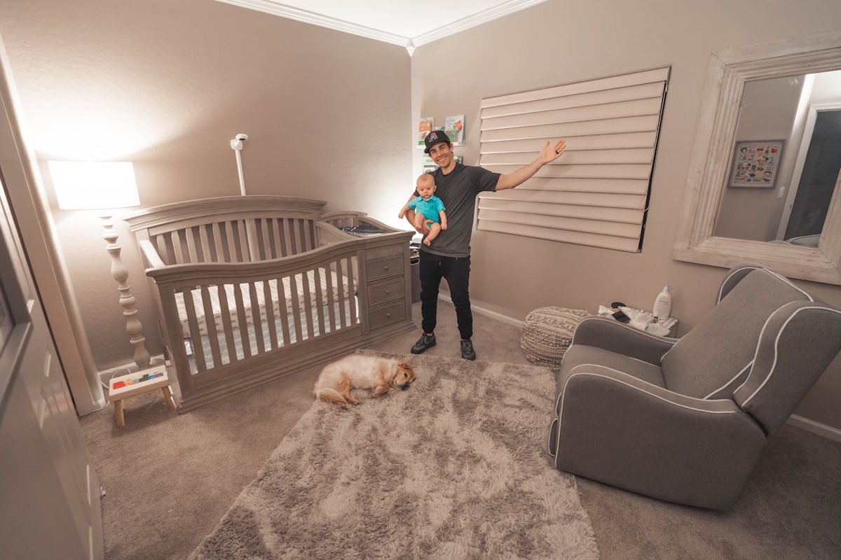 Baby boy nursery and dog related to Valances for Nursery