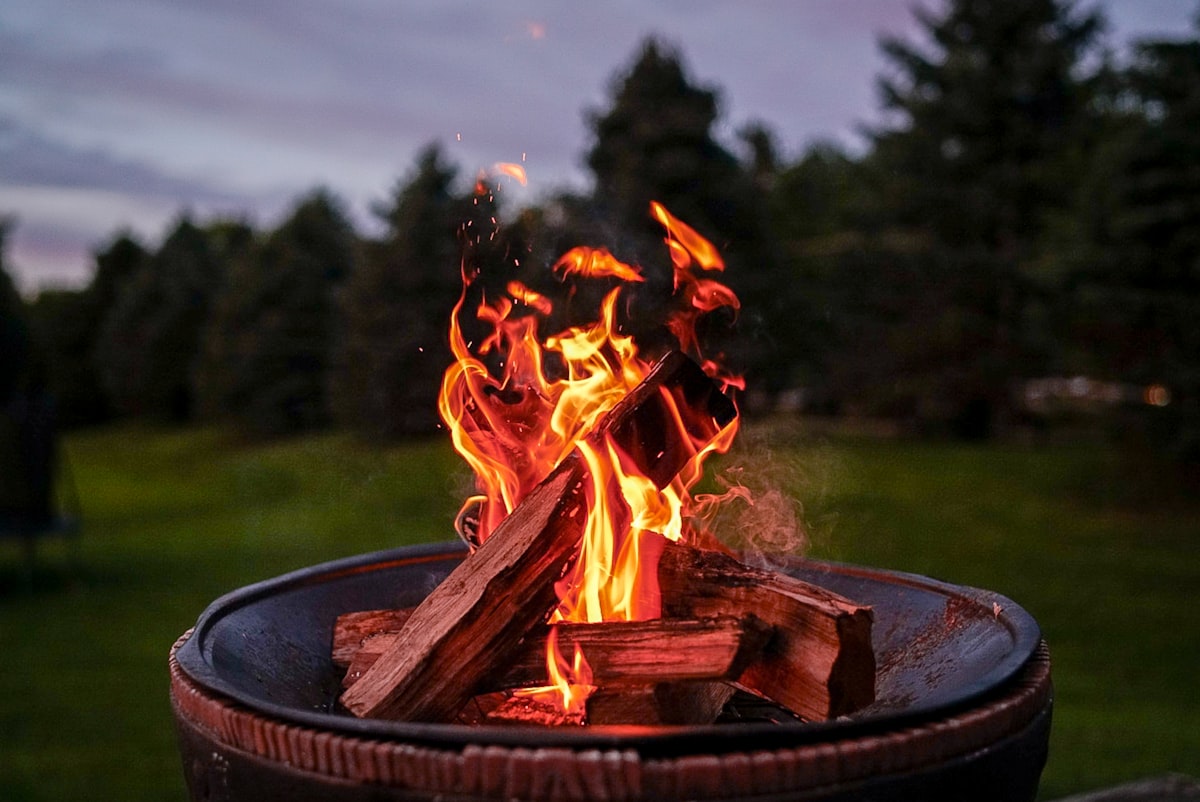 Backyard  related to Cozy Up with a Fire Pit Chiminea