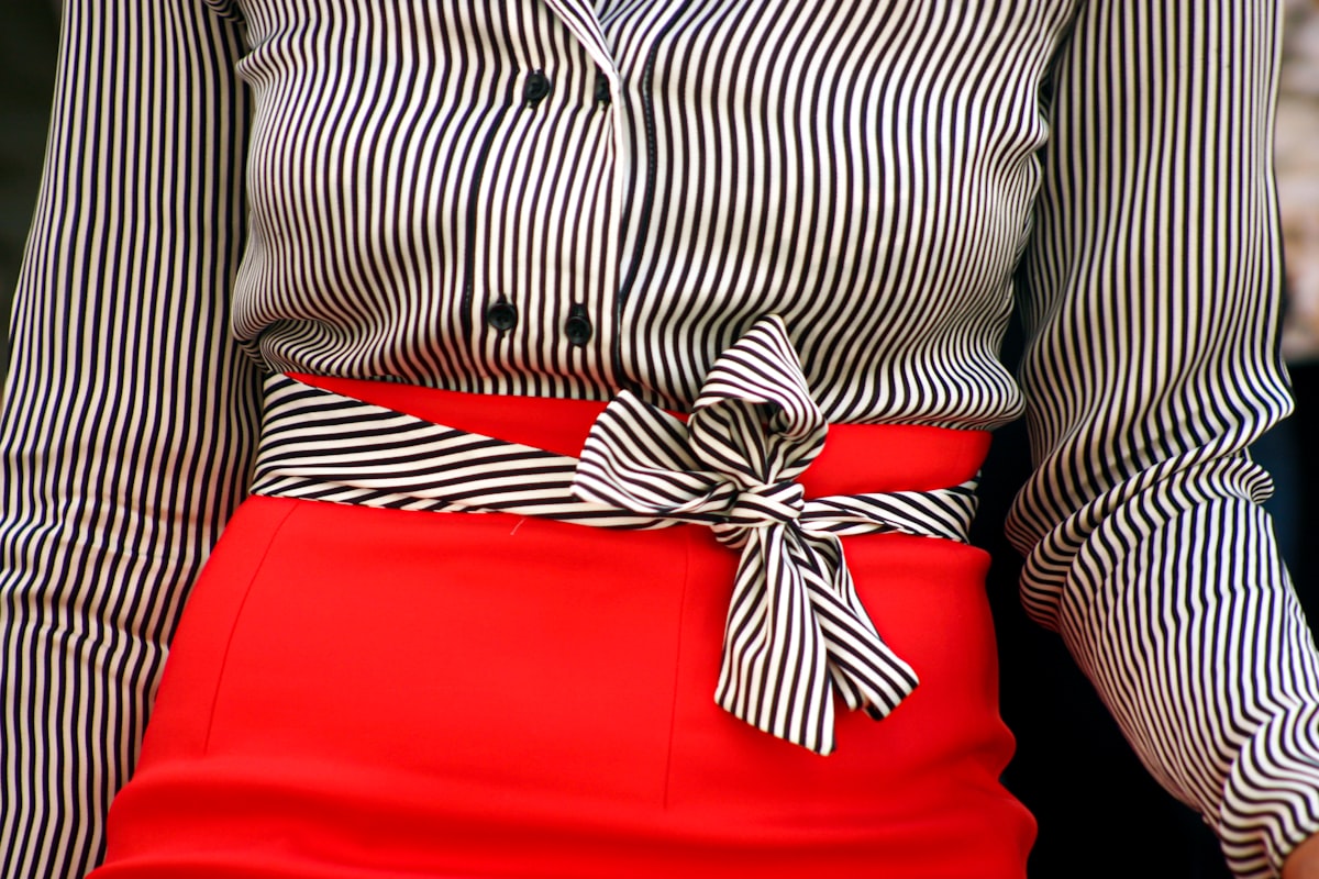 black and white striped shirt related to Striped Valances: Adding Personality to Your Kitchen
