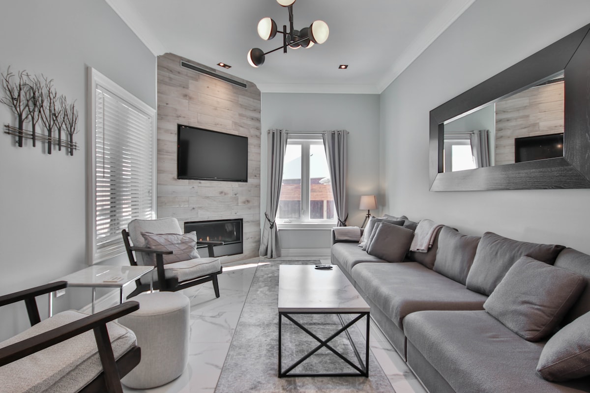 black flat screen tv turned off related to Living Room Valances Sale: Elevate Your Space with Stylish Discounts