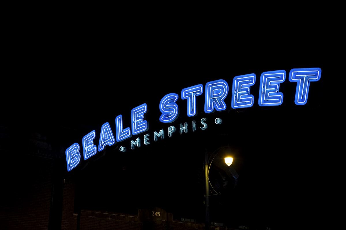 blue and white UNKs neon light signage related to Discover the Best of Bed Bath & Beyond in Memphis