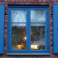 blue wooden framed glass window related to Stunning Blue Valances Window Treatments