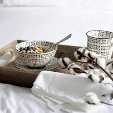 Breakfast In Bed, Rustic Wood Tray related to Elevate Your Table Setting with Bed Bath and Beyond Dishes