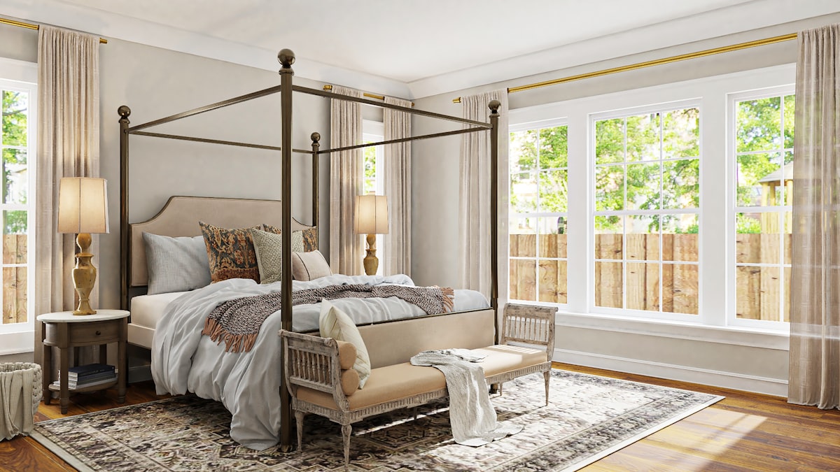brown wooden bed frame with white bed linen related to Restoration Hardware Coverlet: Luxurious Bedding Solutions