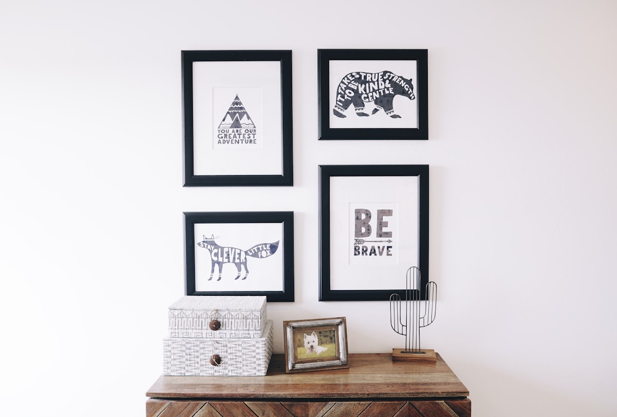 brown wooden side table related to Elevate Your Home Decor with Burlap Valance Curtains
