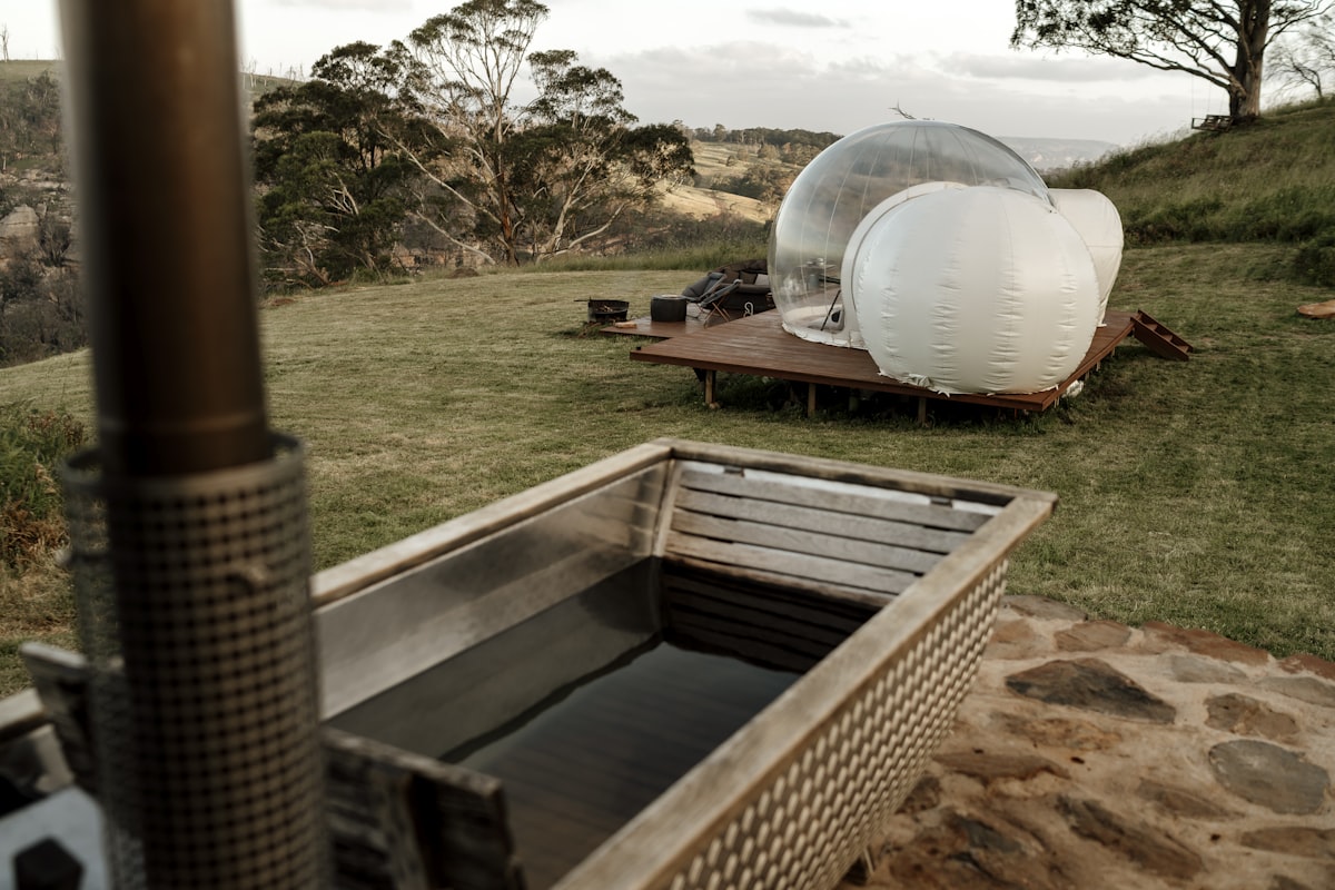 Bubble tent accommodation in Capertee Valley, Australia. related to The Bubble Baby Bed: Revolutionizing Infant Sleep Solutions