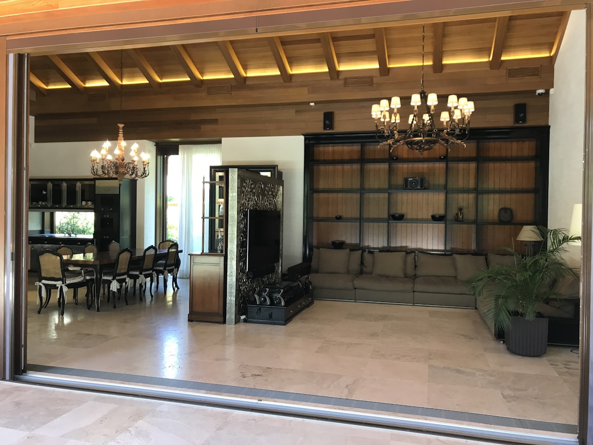 chandelier in room related to Sliding Glass Door Valance Ideas and Solutions