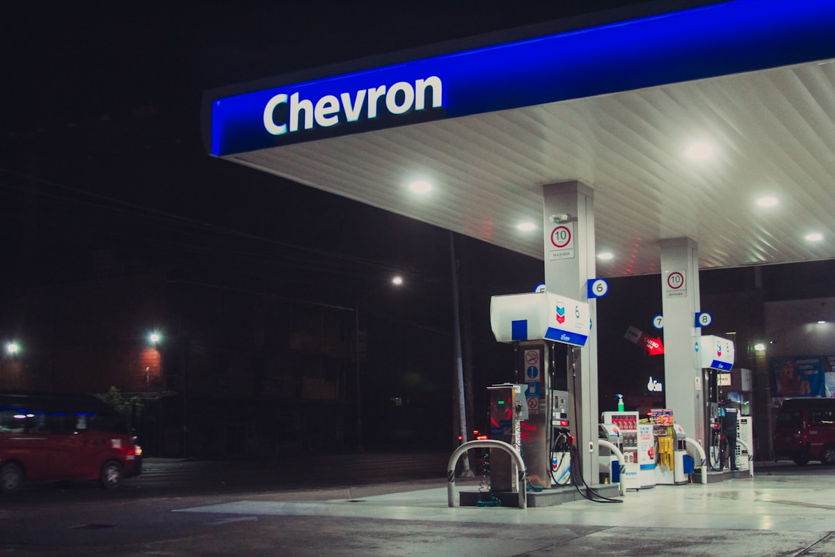 Chevron gas station, Tijuana, México.  related to Transform Your Space with Chevron Twin Bedding: A Trendy Touch for Every Bedroom