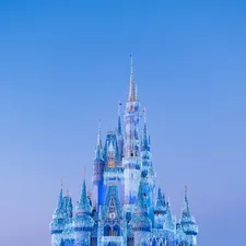 Cinderella Castle Dream Lights shortly before sunset from a recent trip to Walt Disney World. related to Elegance for Your Home: Disney Princess Window Valance Inspiration