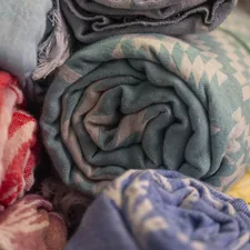 close-up of towels in gift shop related to The Ultimate Guide to Choosing Flannel Sheets at Bed Bath & Beyond