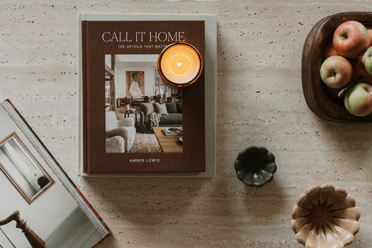 Coffee Table Top (IG: @clay.banks) related to Adding Style to Your Home with a Solid Black Valance