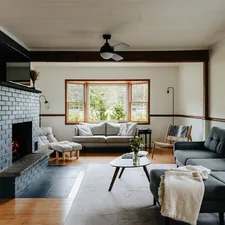 Comfortable living room (IG: @clay.banks) related to Adding Style to Your Home with a Solid Black Valance
