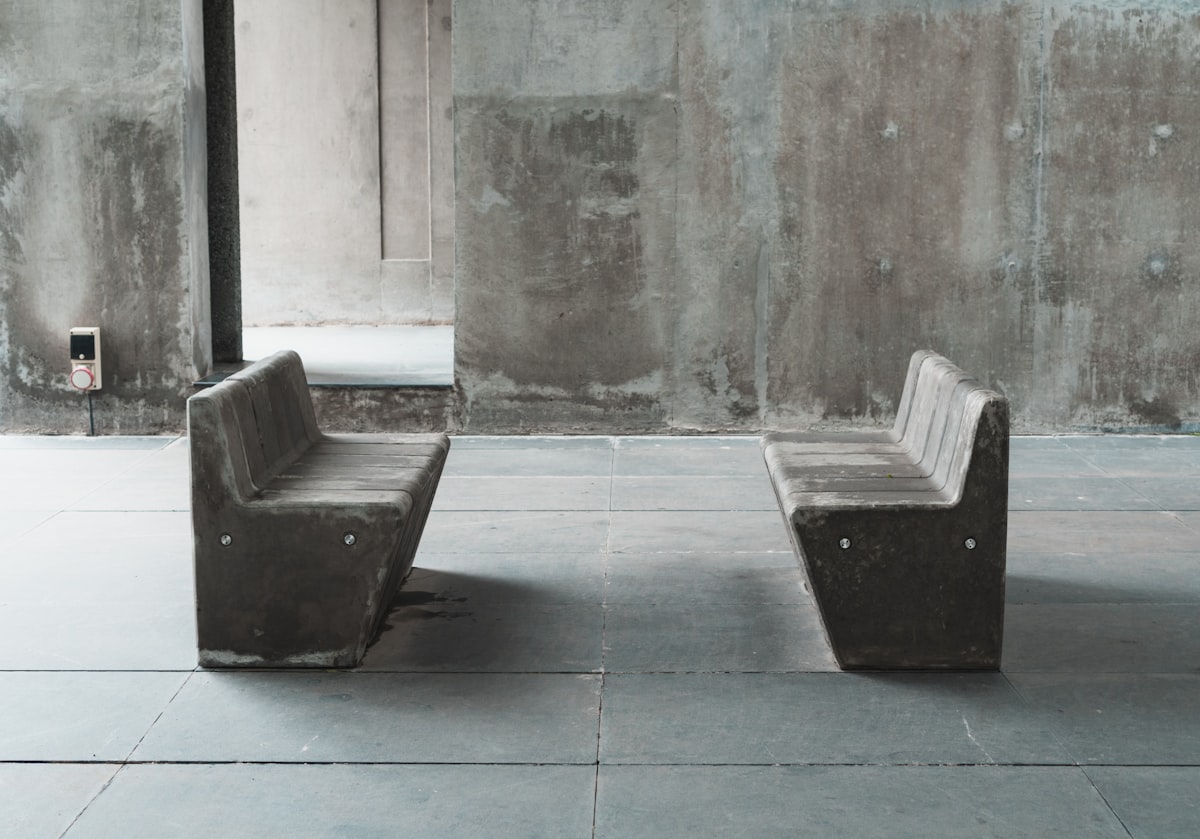 Concrete Bench related to Stunning Designs for a Timeless Home: The Grey Entryway Bench