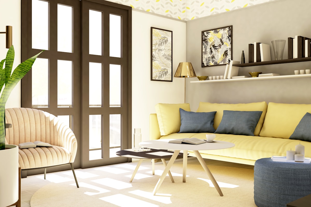 Cozy living room for a newly married couple, with a reading corner related to Optimizing Your Home: The Ultimate Guide to Corner Entryway Storage