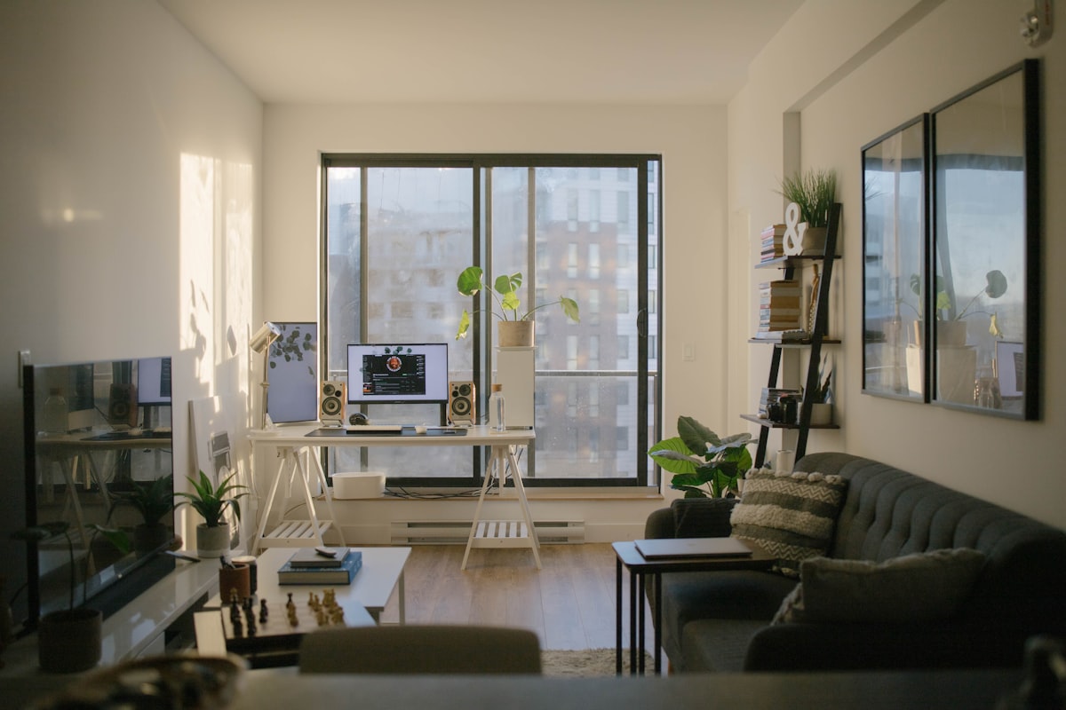 Current living space + office  related to Transform Your Space with Solid Quilts and Coverlets