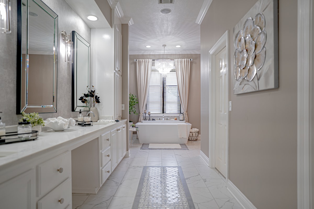 Designed by: Kaycee Cutts interior https://www.facebook.com/profile.php?id=100083411497538 related to Elegant Bathroom Valance Curtains for a Touch of Sophistication