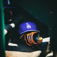Dodgers hat rests on the dugout steps.
if photo is used, please provide the following photo cred:
Photo by Desmond A. Hester // @dezhester related to The Dodger's Dream: Unraveling the Magic of Dodger's Bed Set