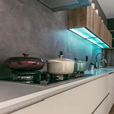 electric stove with cooking pots related to Valances for Kitchen