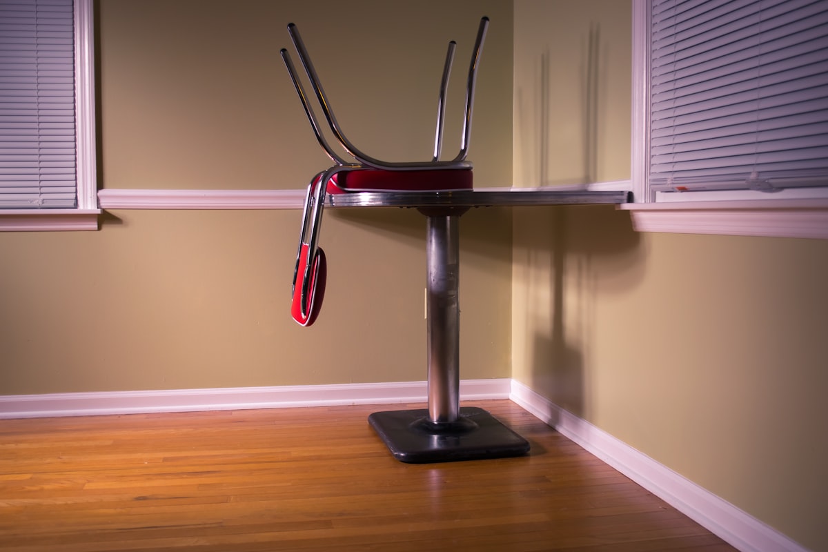 Fifties chair and table related to Transformable Seating Solutions