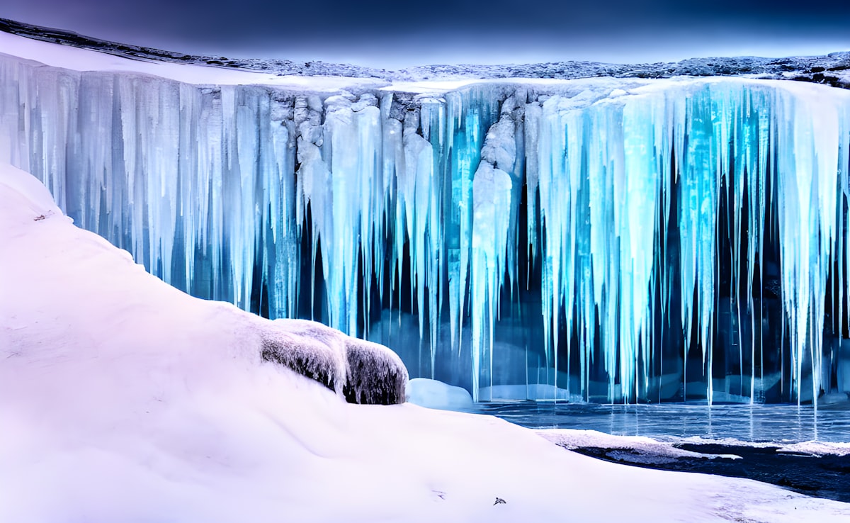 Frozen waterfall. Thank you for your interest. related to Chill Out: The Coolest Frozen Toddler Bedding Options