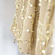 gold and white floral textile related to Elegance Unveiled: Gold Valances for Windows