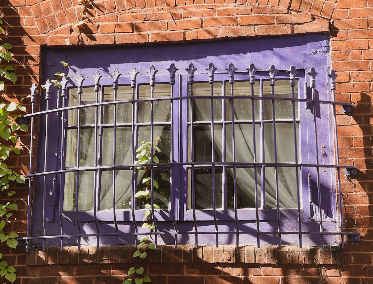 green plants on white window frame related to Lavender Valance Curtains