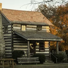 Homestead Basketshop, Old Barn, Log Cabin, Sunset, Wood Bench related to Discover the Charm of Log Cabin Beds: A Perfect Blend of Comfort and Nature
